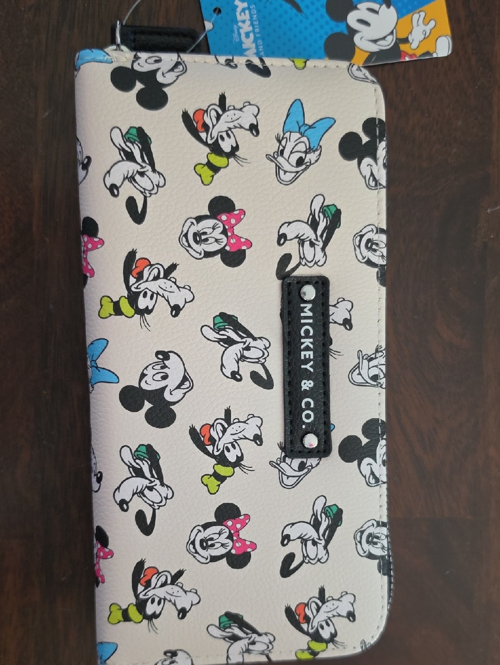 Mickey & Co. Disney Character Wallet/Wrislet - White with Multicolor Accents